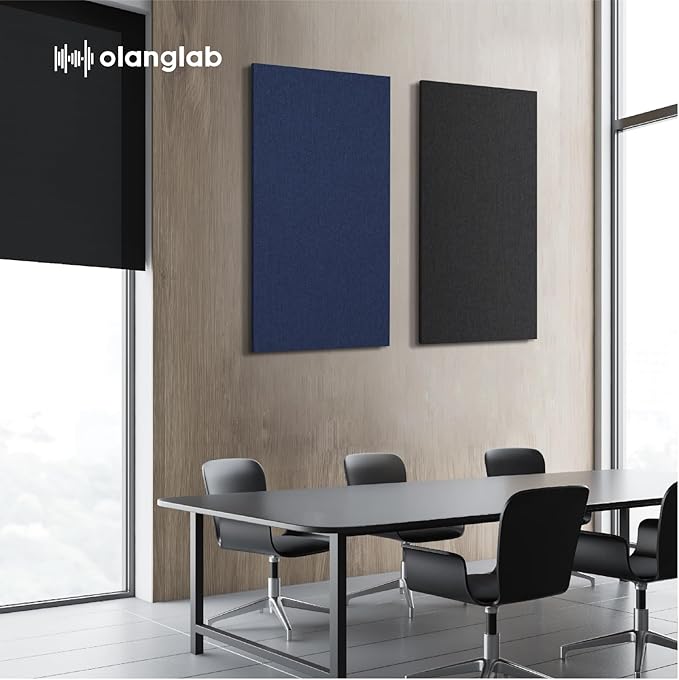 Olanglab Acoustic Panels 2 Pack, Fabric Wrapped Sound Proof Foam Panels