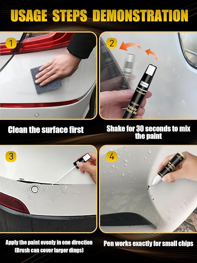 (1J4) Silver Lining Metallic Touch Up Paint Compatible with Lexus, Exact Match Car Paint Pen Automotive Scratch Repair Remover Kit Quick & Easy Solution for Vehicle Chips and Nicks