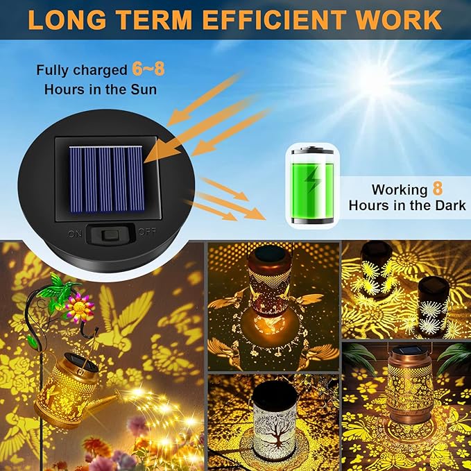 2 Pack Solar Lights Replacement Top, (Top Size 3.3inch, Bottom Size 2.91 inch) Solar Lantern Light Lids, Waterproof Solar Replacement Top Parts for Outdoor Hanging Lanterns(Warm White)