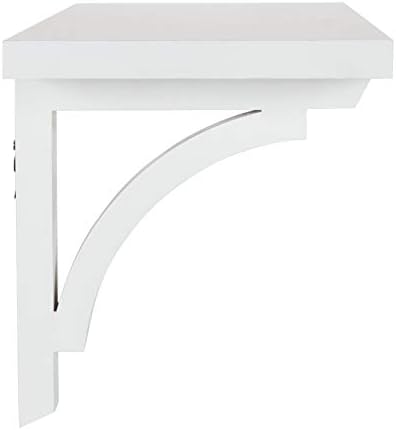 Kate and Laurel Corblynd Traditional Wood Wall Shelf, 36 inches, White