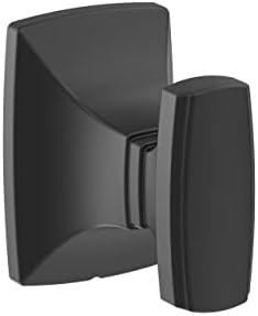 Amerock BH36010MB | Matte Black Single Robe Hook | 2-1/8 inch (54 mm) Length Towel Holder | Highland Ridge | Towel Hook for Bathroom | Bathroom Hardware | Bath Accessories