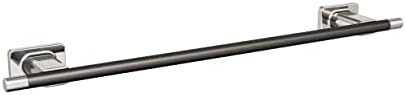 Amerock BH26614PNGM | Polished Nickel/Gunmetal Towel Bar | 18 inch (457 mm) Center-to-Center Towel Rack | Esquire | Bathroom Towel Holder | Bathroom Hardware | Bath Accessories