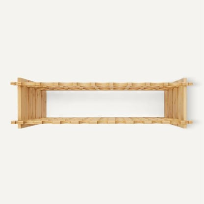 Amazon Basics Stackable Bamboo Wine Rack, 36 Bottle Capacity, Easy to Assemble