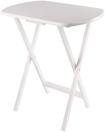 Winsome Corbett Set of 2 Oversized Foldable Snack Tables, Easy to Store Portable Fold Up Table Set for Kitchen, Living Room TV Dining, Crafts, Puzzles, Work from Home