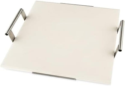 Nordic Ware 14-Inch Square Pizza and Baking Stone, Oven Safe and Grill Safe Cordierite with Stainless Holder