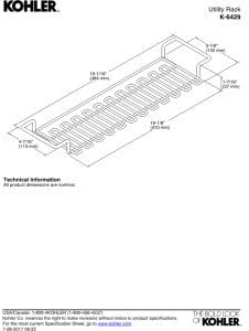 KOHLER K-6429-ST Vault/Strive Utility Rack, Stainless Steel, 1-Pack