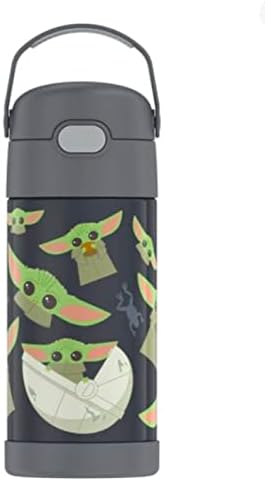 THERMOS FUNTAINER Water Bottle with Straw, 12oz, Mandalorian