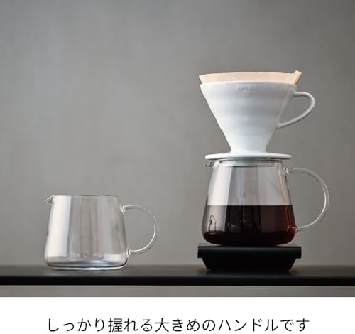 Hario VBS-60 V60 Barista Server, 600 Clear, 20.3 fl oz (600 ml), For 1-5 Cups, Microwavable, Made in Japan