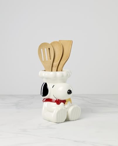Lenox Chef Snoopy Porcelain Utensil Crock, 4-Piece