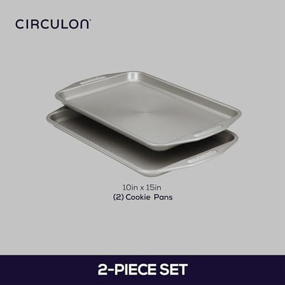 Circulon Nonstick Bakeware Set, Cookie Sheets for Baking Nonstick, 1-Piece, Gray (Pack of 8)