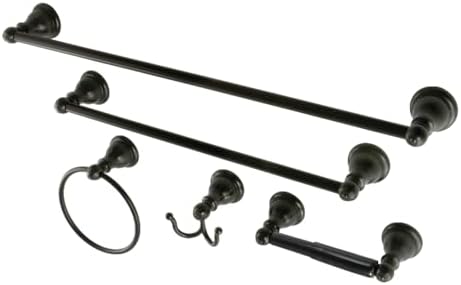 Kingston Brass Sante Fe Towel-Bar/Towel-Ring/Toilet Paper Holder/Robe Hook, 18"/24", Oil Rubbed Bronze
