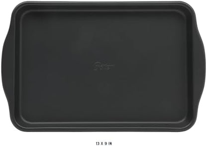 Oster Teston 13 x 9 Inch Cookie Sheet, Nonstick Carbon Steel Baking Pan, Matte Black, PFAS-Free, Warp-Resistant, Easy Clean Bakeware