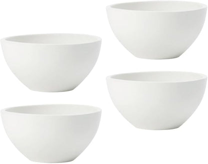 Villeroy & Boch Artesano Original Rice Bowls, Set of 4, Premium Porcelain, Made in Germany, 20.25 oz Capacity Each, White