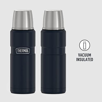 THERMOS Stainless King Vacuum-Insulated Compact Bottle, 16 Ounce, Midnight Blue (Pack of 4)
