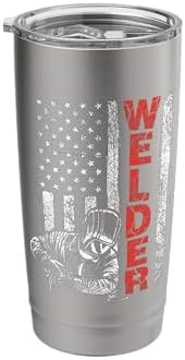 Welder - USA American Welding Worker Metalworking Lover Stainless Steel Insulated Tumbler