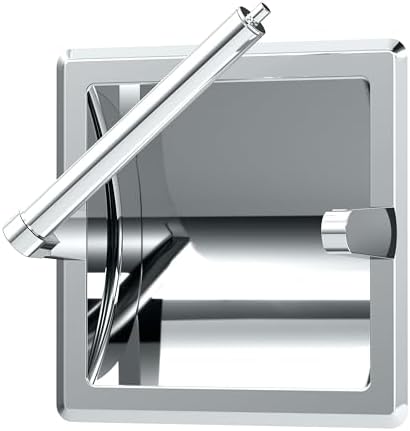 Gatco 750 Recessed Pivoting Toilet Paper Holder, Wall Mounted, Heavy Duty Metal Tissue Holder for Bathroom – Available in Chrome