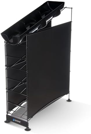 San Jamar C8504WFD Wireworks Cup Dispenser and Lid Organizer- 4-Tier- Holds 270 Cups- Metal- Black