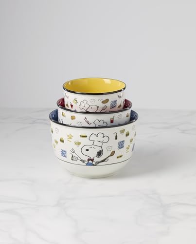 Lenox 897579 Chef Snoopy 3-Piece Bowl Set