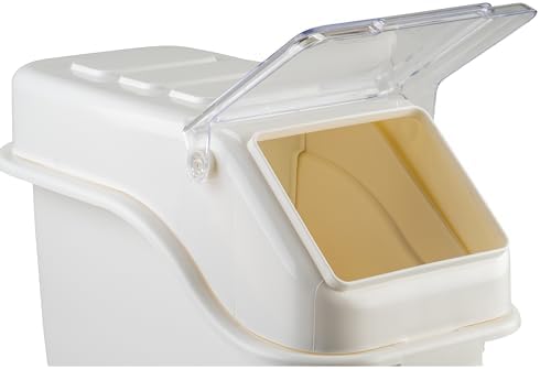 Winco 5 Gallon White Shelf Ingredient Bin