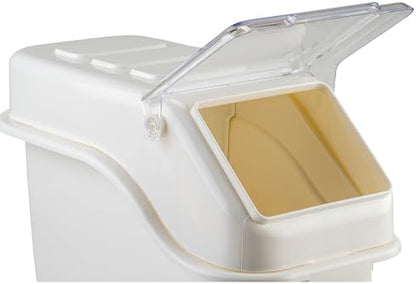 Winco 5 Gallon White Shelf Ingredient Bin