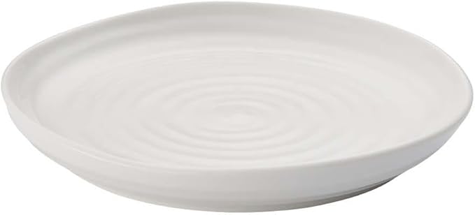 Portmeirion Sophie Conran White Coupe Side Plate Set of 4-6.5 Inch Porcelain Dining Plates with Non-Stick Glaze, Durable Tableware & Everyday Dinnerware, Dishwasher, Microwave, Freezer & Oven Safe