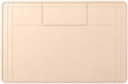 The Original Under Sink Mat - Silicone Waterproof mat, Trimmable, Easy to Clean, Kitchen cabinet liner, Under sink protector mats, Drip Tray with Lip (Beige, 31" x 22") or smaller
