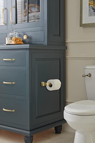 Amerock BH36031BBZ | Golden Champagne Single Post Toilet Paper Holder | 7-7/8 in. (200 mm) Length Toilet Tissue Holder | Revitalize | Bath Tissue Holder | Bathroom Hardware | Bath Accessories