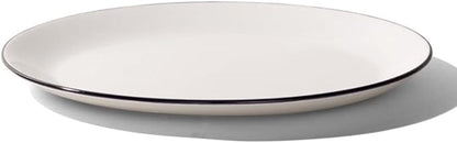 Made In Cookware - Serving Platter - White With Black Rim - Porcelain - Crafted in England
