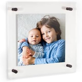 ArtToFrames 12x12 Inch Double Panel Floating Acrylic Picture Frame comes