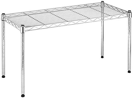 Whitmor 1 Tier Shelving Units, Wire Rack Storage Organizer, 30" L x 14" W x 15" H, Chrome