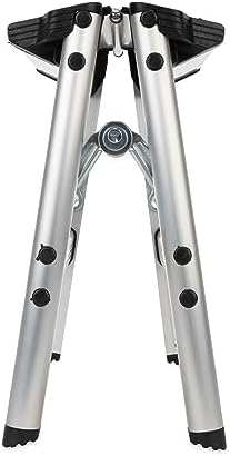 Camco Folding Metal Step Stool - Perfect for Hard to Reach Areas in Kitchens and Closets, Great as a Truck Stool, Folds for Easy Storage (43672), Silver,One Size