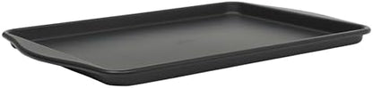 Oster Teston Nonstick Cookie Sheet, 18 x 13 Inch Carbon Steel Baking Pan, Matte Black, Warp-Resistant, PFAS-Free, Oven-Safe