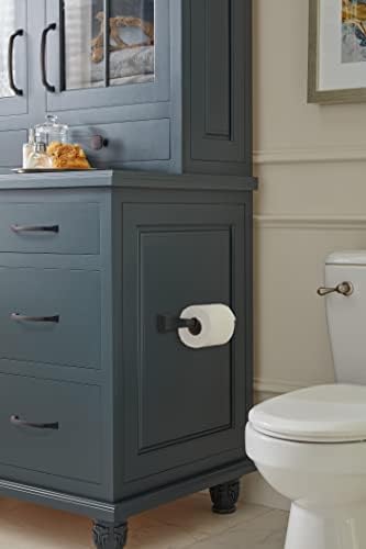 Amerock BH36031MB | Matte Black Single Post Toilet Paper Holder | 7-7/8 inch (200 mm) Length Toilet Tissue Holder | Revitalize | Bath Tissue Holder | Bathroom Hardware | Bath Accessories