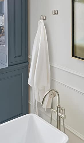 Amerock BH36030G10 | Brushed Nickel Single Robe Hook | 2-5/16 inch (59 mm) Length Towel Holder | Revitalize | Towel Hook for Bathroom | Bathroom Hardware | Bath Accessories