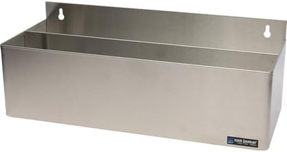 San Jamar B5522D Stainless Steel Double Rail Speed Rack Bottle Holder, 21-1/8" Width x 7-5/8" Height x 8" Depth