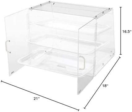 Winco 3-Tier Pastry Display Case, Acrylic Medium