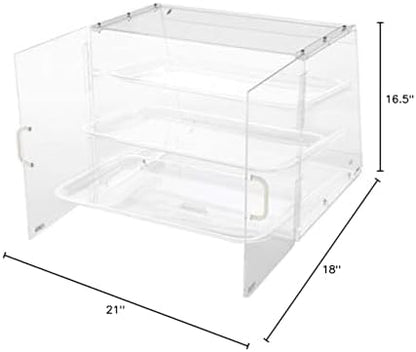 Winco 3-Tier Pastry Display Case, Acrylic Medium
