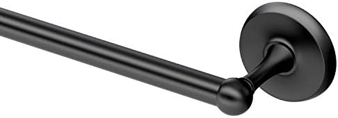 Gatco 5070MX Designer II Towel Bar, 24 Inch, Matte Black/Wall Mounted 24" Towel Holder for Bathroom