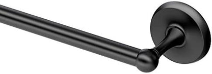 Gatco 5070MX Designer II Towel Bar, 24 Inch, Matte Black/Wall Mounted 24" Towel Holder for Bathroom