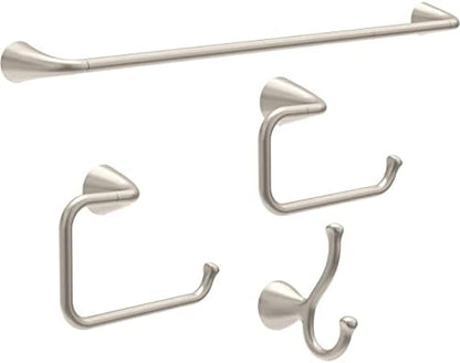 Delta Arvo (1-Pack) 18'' w/ 6" Extender Towel Rack for Bathroom SpotShield Brushed Nickel Extendable 18-24" Towel Bar for Bathroom Wall Towel Holder Rod Wall Mounted ARV18-DN
