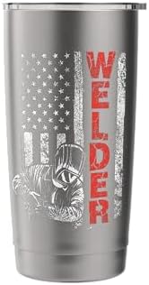 Welder - USA American Welding Worker Metalworking Lover Stainless Steel Insulated Tumbler