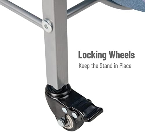 Mind Reader 5 Gallon Water Jug Stand, Water Bottle Holder, Water Cooler, Rack, Wheels, Metal, 16.5"L x 13.75"W x 31"H, Gray
