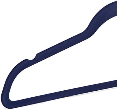 Amazon Basics Slim Velvet Non-Slip Space Saving Suit Clothes Hangers, Sturdy Construction, Navy Blue/Rose Gold, 50-Pack