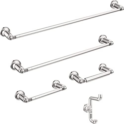 Delta Saylor (1-Pack) 18'' Towel Rack for Bathroom Polished Chrome Towel Bar for Bathroom Wall Towel Holder Rod Wall Mounted 73518