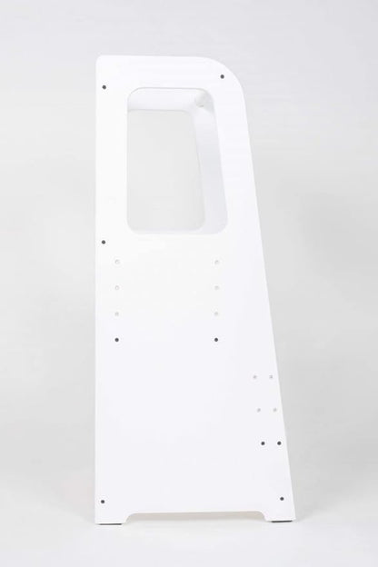 dadada Baby Montessori Toddler Tower - Adjustable Kitchen Step Stool for Kids with Safety Rail - Baby-Safe Finish, Encourages Cooking Skills and Independence - White
