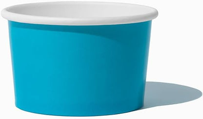 UNIQ [1,000 Count] Blue Paper Ice Cream Cups - 4 oz Small Dessert Bowls - Comes In Many Colors & Sizes! Frozen Dessert Supplies