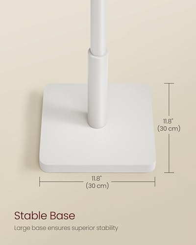 VASAGLE Solid Wood Coat Rack, Free Standing, 8 Hooks, 3 Height Options