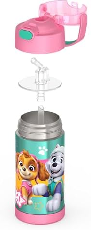 THERMOS FUNTAINER Water Bottle with Straw, Paw Patrol Girl, 12 Ounces (Pack of 6)