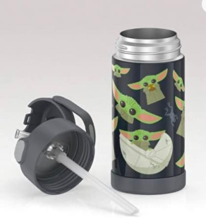 THERMOS FUNTAINER Water Bottle with Straw, 12oz, Mandalorian