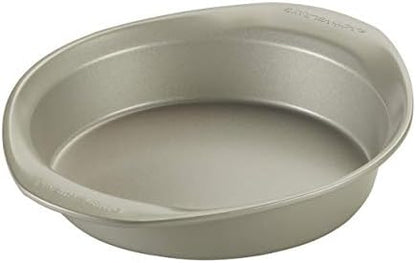 Rachael Ray Nonstick Bakeware Set without Grips includes Nonstick Bread Pan, Baking Pans, Cake Pans, Cookie Sheet / Baking Sheet - 10 Piece, Silver